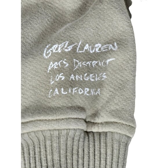 Greg Lauren Army Hoodie Men Size 4 Khaki Green Cotton NWT - Picture 5 of 9